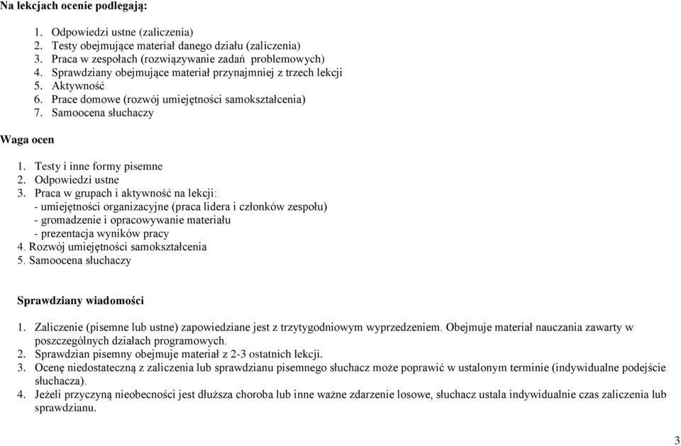 raca w grupach i aktywność na lekcji: - umiejętności organizacyjne (praca lidera i członków zespołu) - gromadzenie i opracowywanie materiału - prezentacja wyników pracy 4.