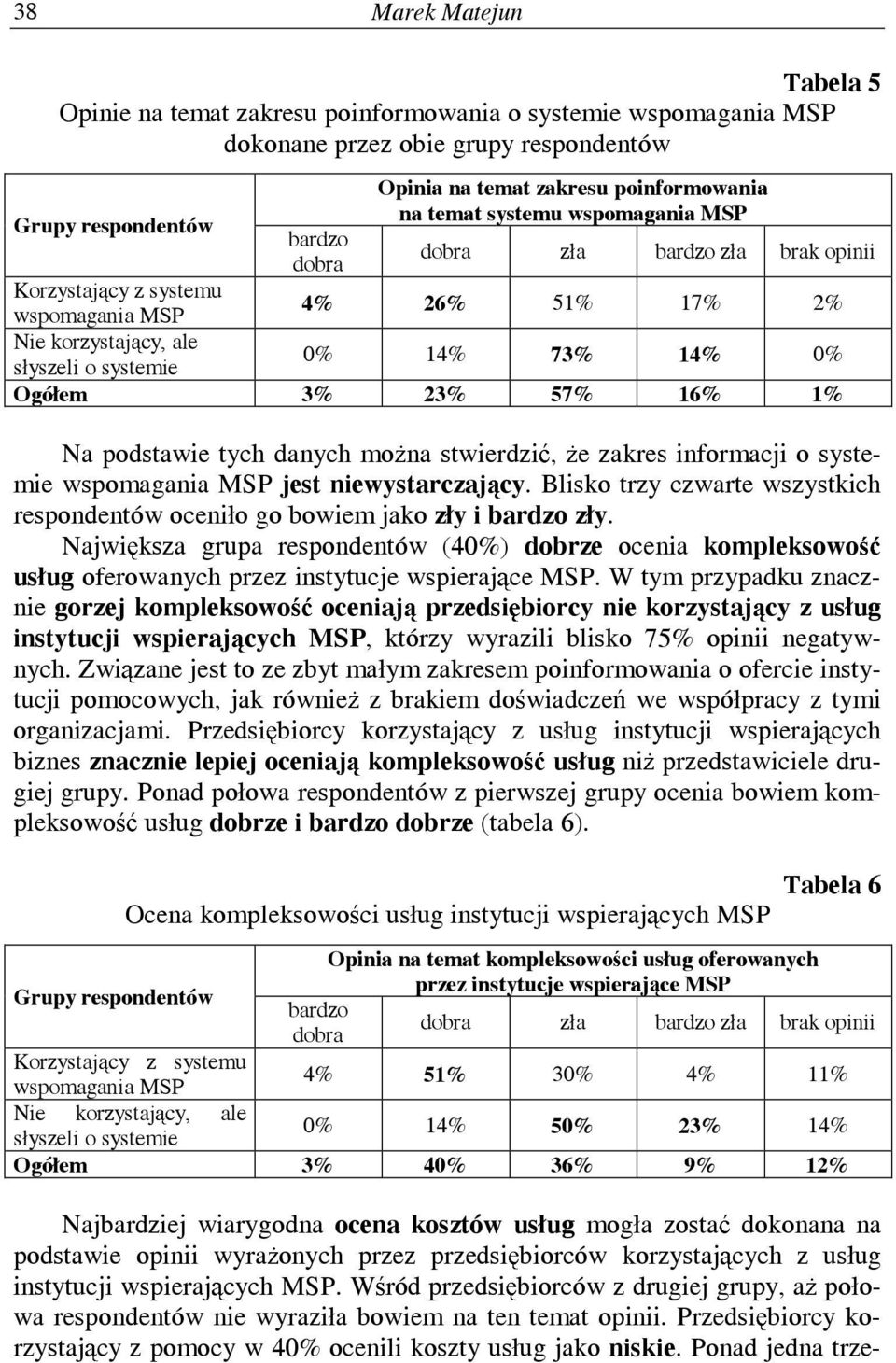 Ogółem 3% 23% 57% 16% 1% Na podstawie tych danych można stwierdzić, że zakres informacji o systemie wspomagania MSP jest niewystarczający.