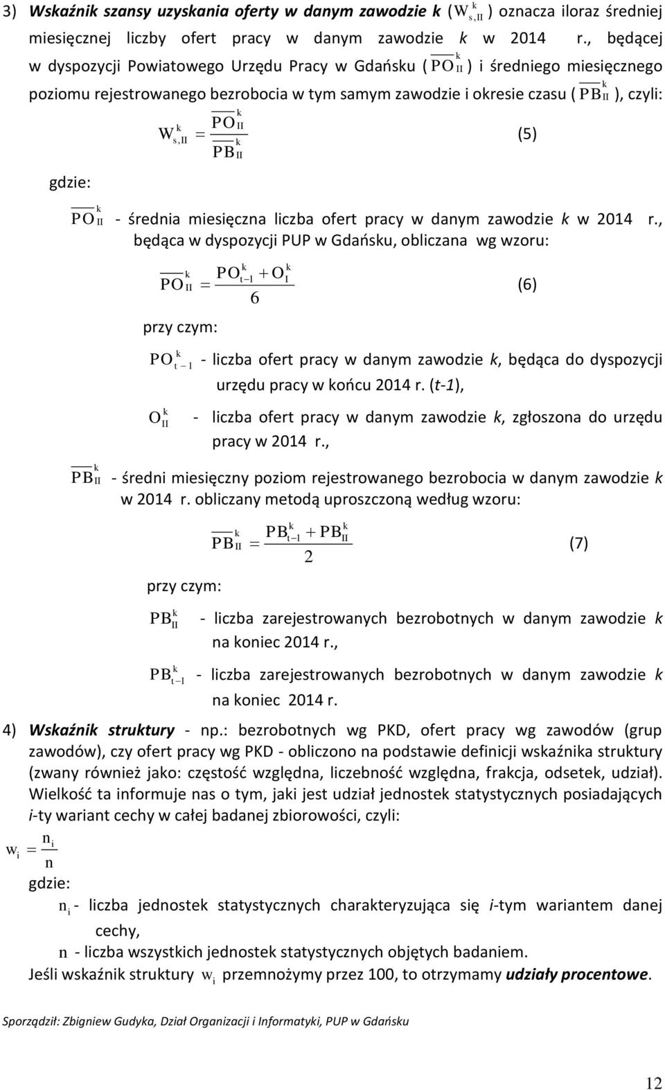 średnia miesięczna liczba ofert pracy w danym zawodzie w 2014 r.