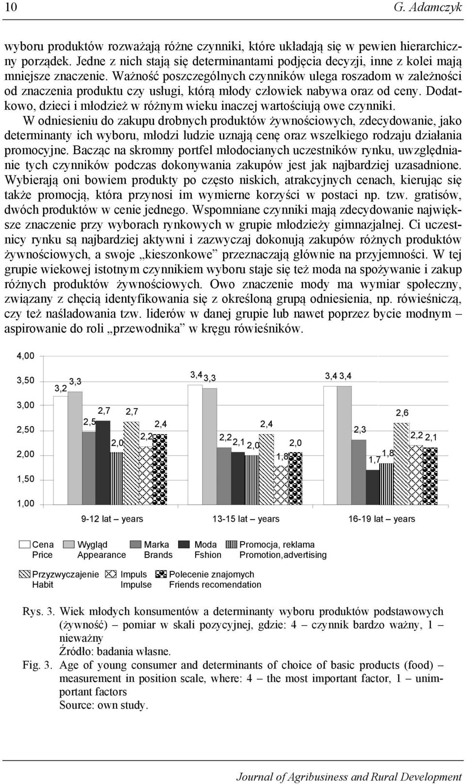 Ważność poszczególnych czynników ulega roszadom w zależności od znaczenia produktu czy usługi, którą młody człowiek nabywa oraz od ceny.