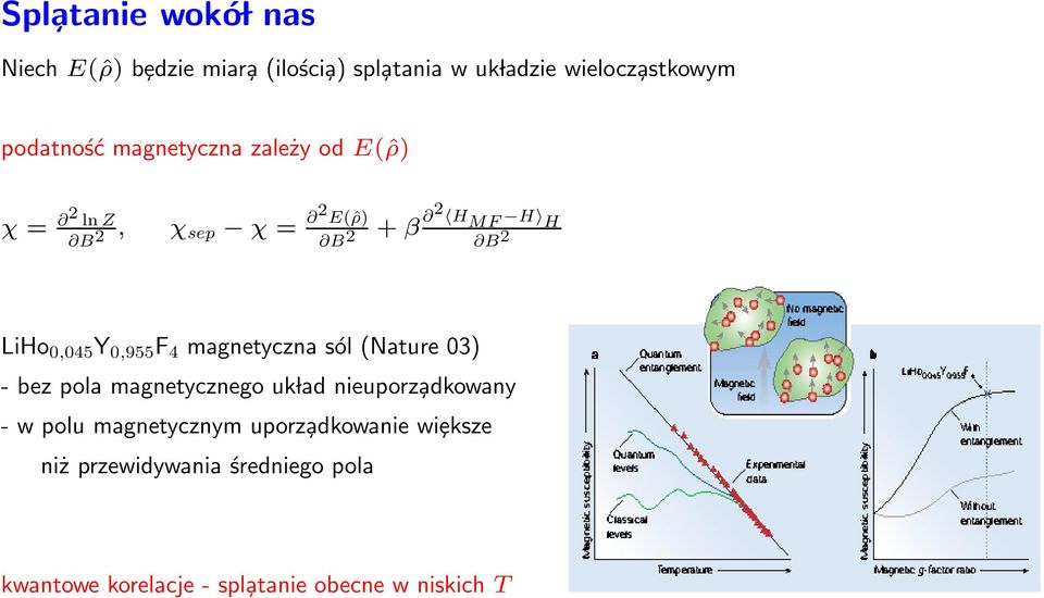 Y 0,955 F 4 magnetyczna sól (Nature 03) - bez pola magnetycznego uk lad nieuporz adkowany - w polu