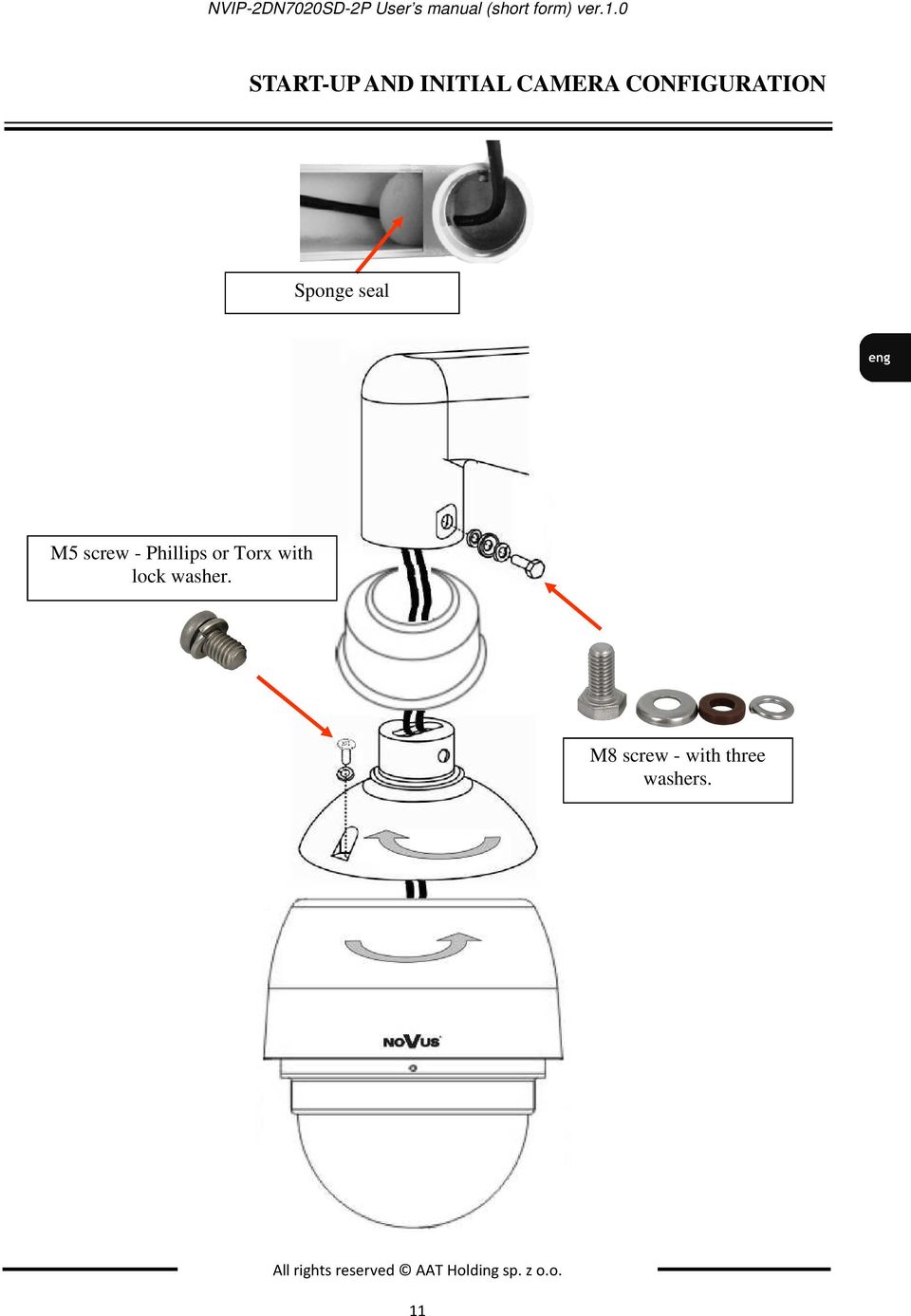 M5 screw - Phillips or Torx with lock washer.