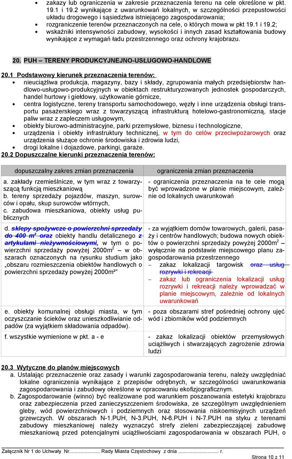 19.1 i 19.2; wskaźniki intensywności zabudowy, wysokości i innych zasad kształtowania budowy wynikające z wymagań ładu przestrzennego oraz ochrony krajobrazu. 20.