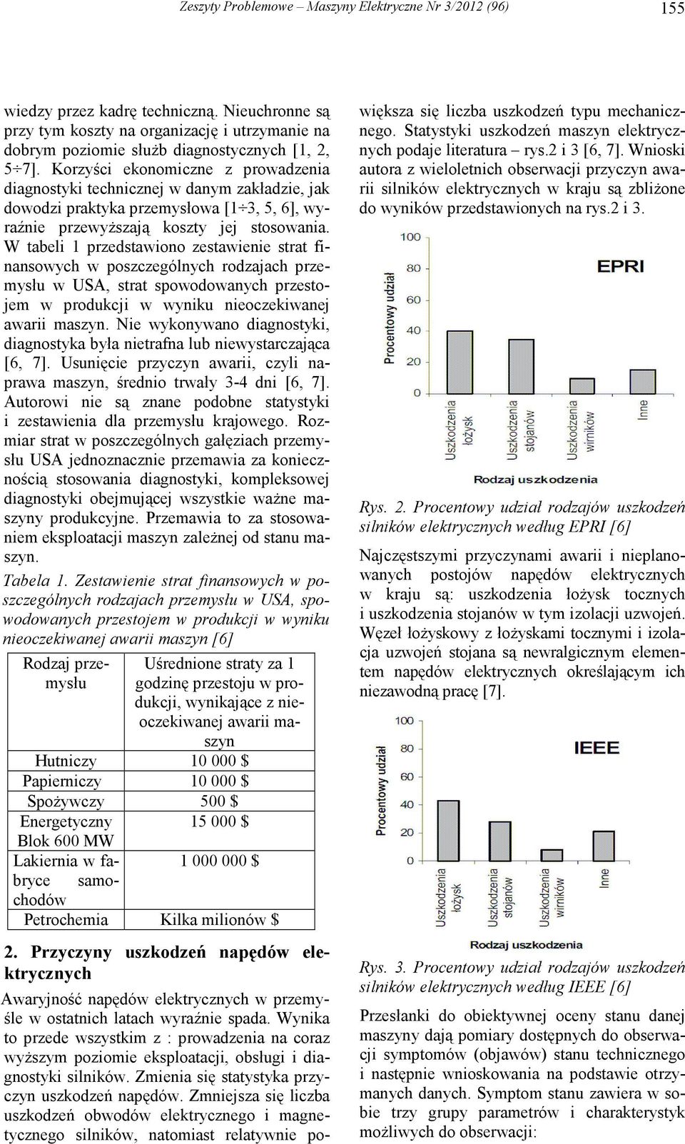 Korzyści ekonomiczne z prowadzenia diagnostyki technicznej w danym zakładzie, jak dowodzi praktyka przemysłowa [1 3, 5, 6], wyraźnie przewyŝszają koszty jej stosowania.