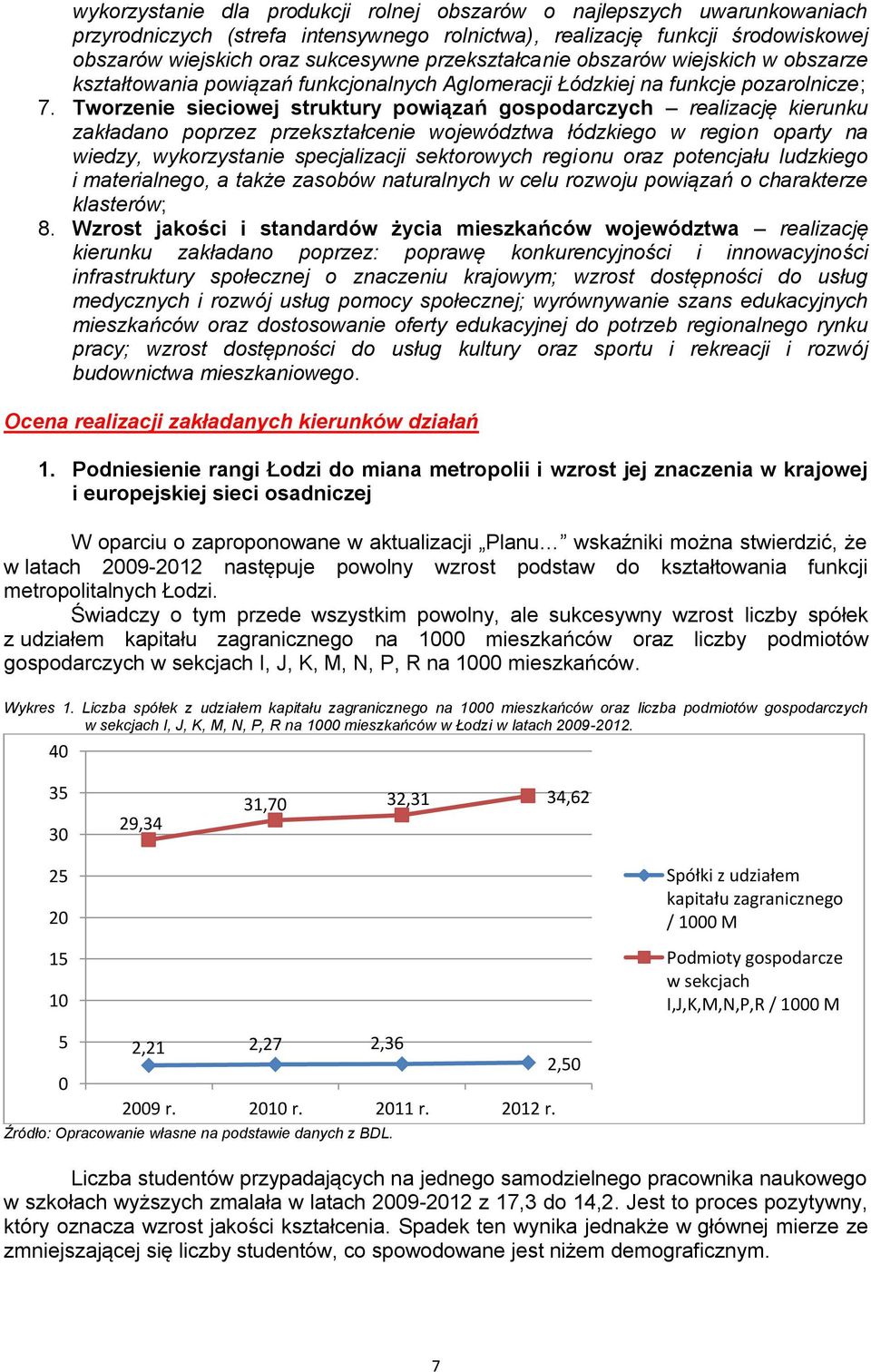 Tworzenie sieciowej struktury powiązań gospodarczych realizację kierunku zakładano poprzez przekształcenie województwa łódzkiego w region oparty na wiedzy, wykorzystanie specjalizacji sektorowych