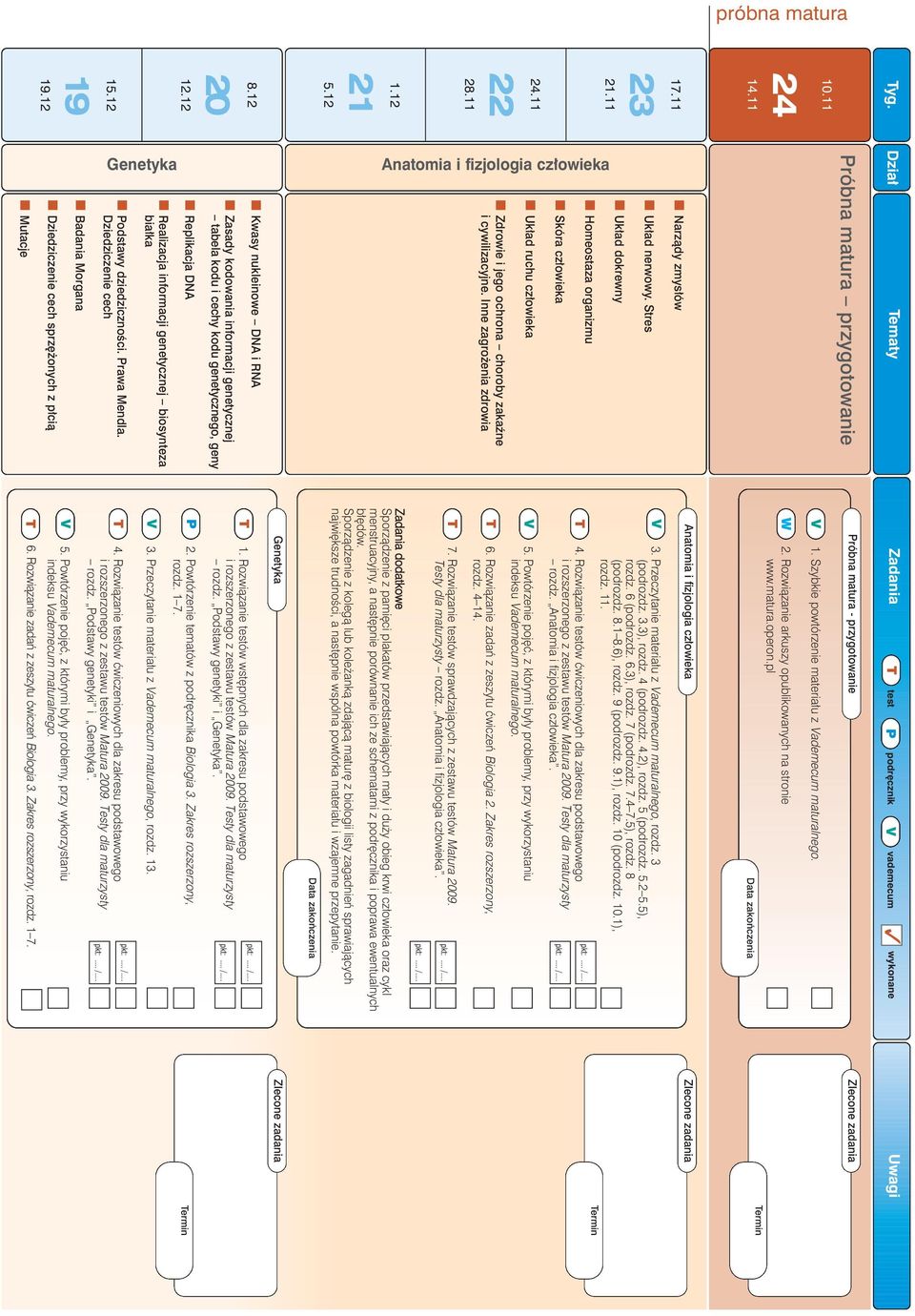 Rozwiàzanie testów çwiczeniowych dla zakresu podstawowego i rozszerzonego z zestawu testów Matura 2009. esty dla maturzysty rozdz. odstawy genetyki i.