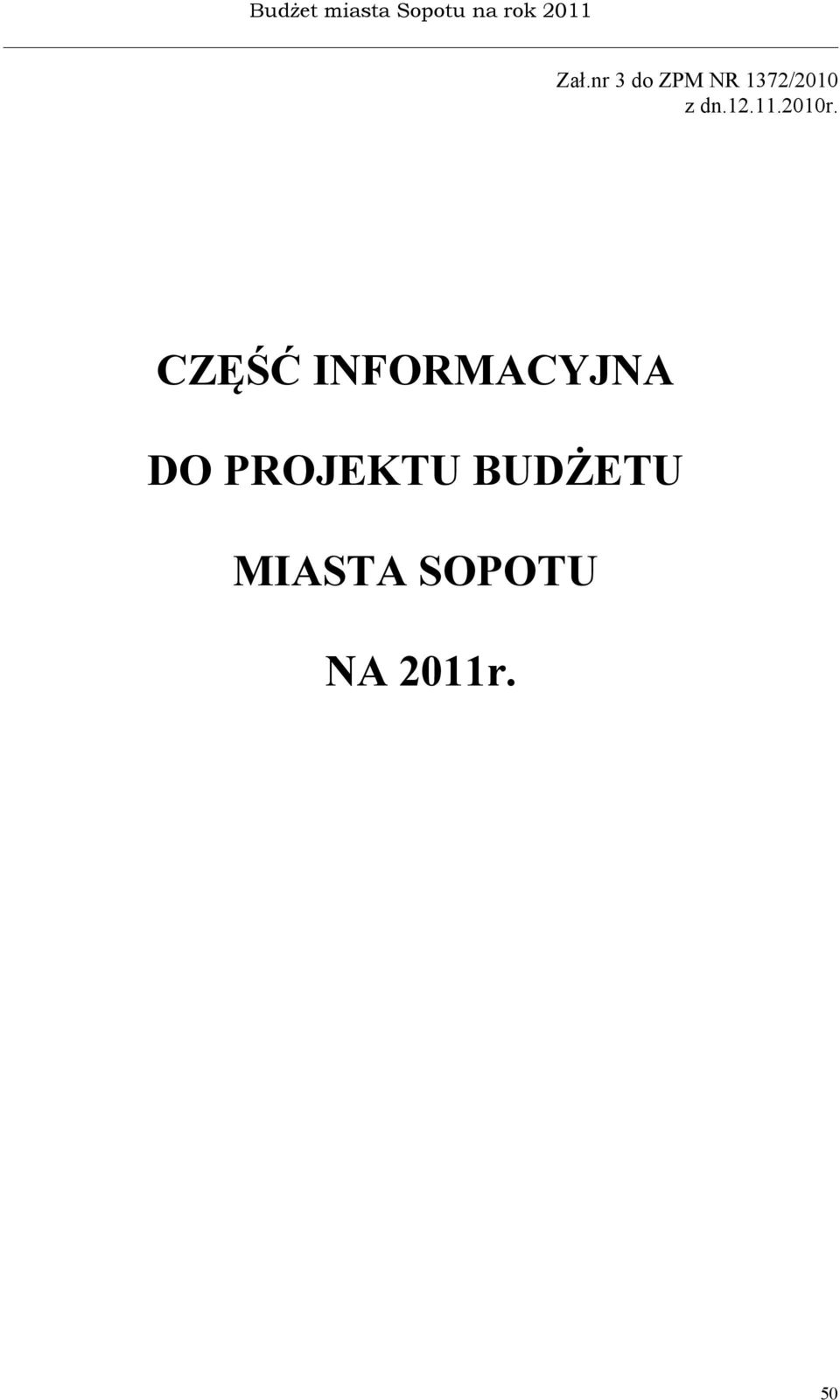 CZĘŚĆ INFORMACYJNA DO