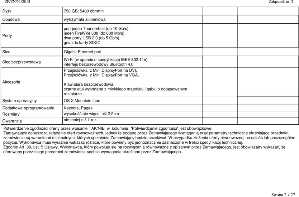 11n); interfejs bezprzewodowy Bluetooth 4.