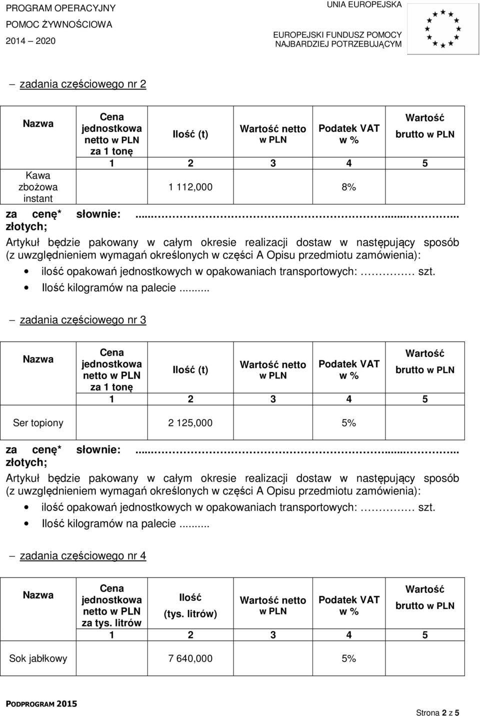 125,000 5% zadania częściowego nr 4 za tys.