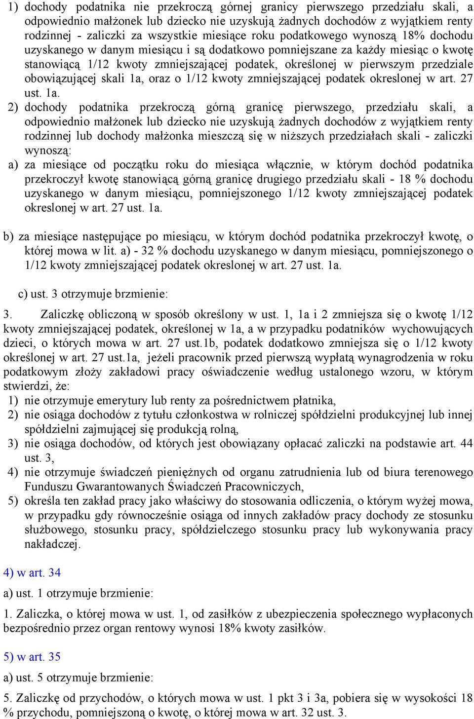 przedziale obowiązującej skali 1a,