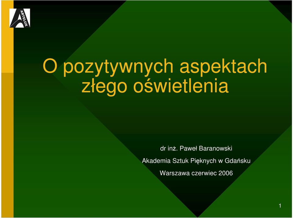 Paweł Baranowski Akademia Sztuk