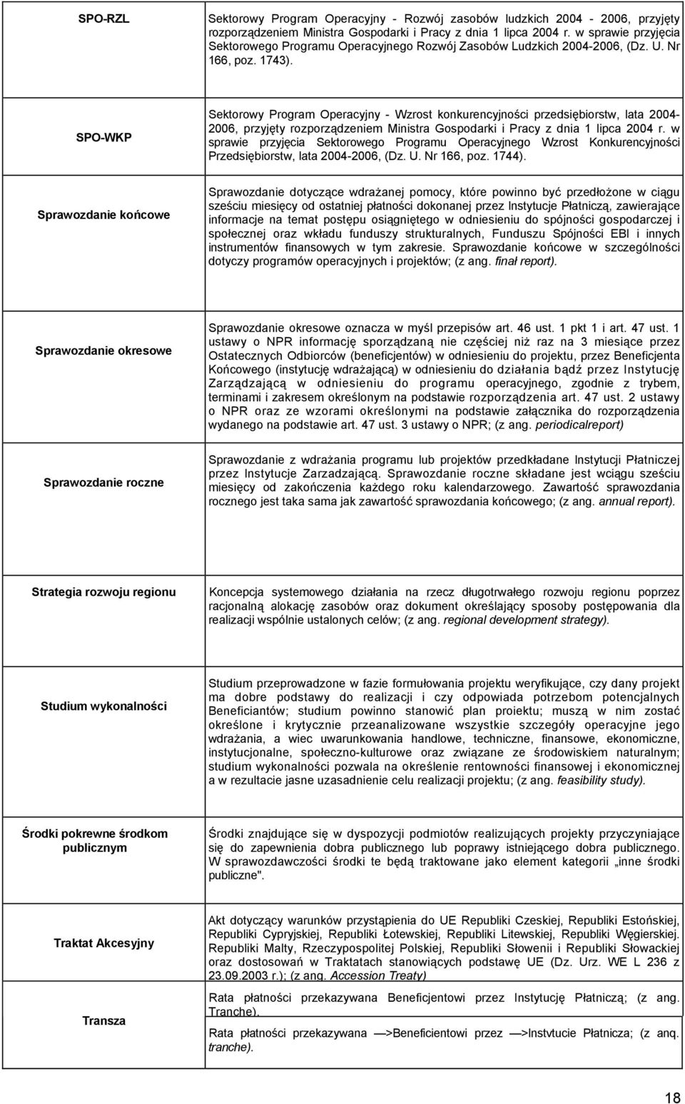 SPO-WKP Sektorowy Program Operacyjny - Wzrost konkurencyjności przedsiębiorstw, lata 2004-2006, przyjęty rozporządzeniem Ministra Gospodarki i Pracy z dnia 1 lipca 2004 r.