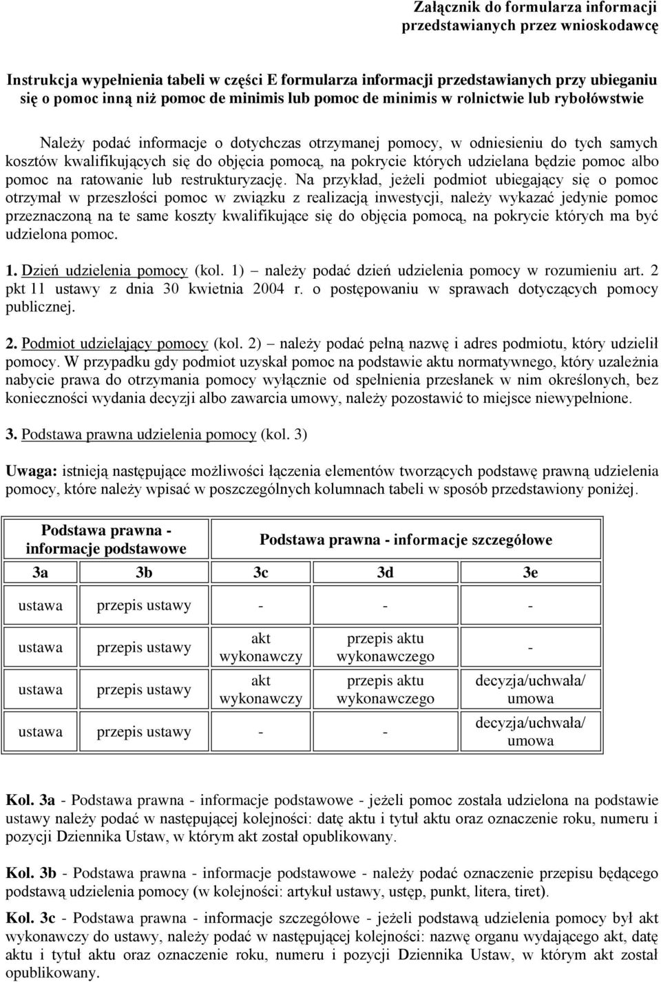 udzielana będzie pomoc albo pomoc na ratowa lub restrukturyzację.