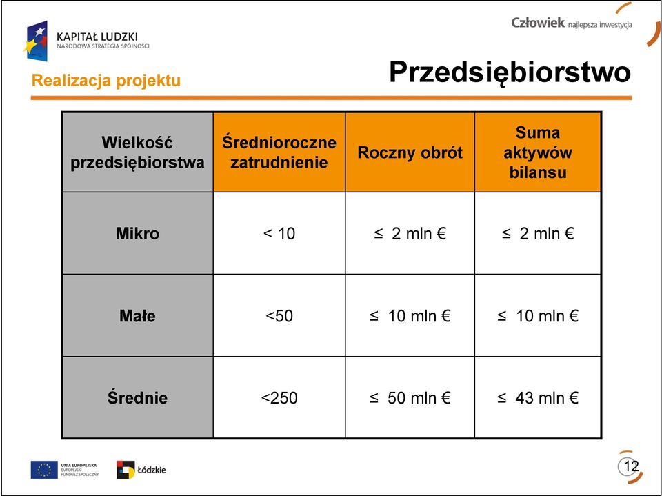 Roczny obrót Suma aktywów bilansu Mikro < 10 2