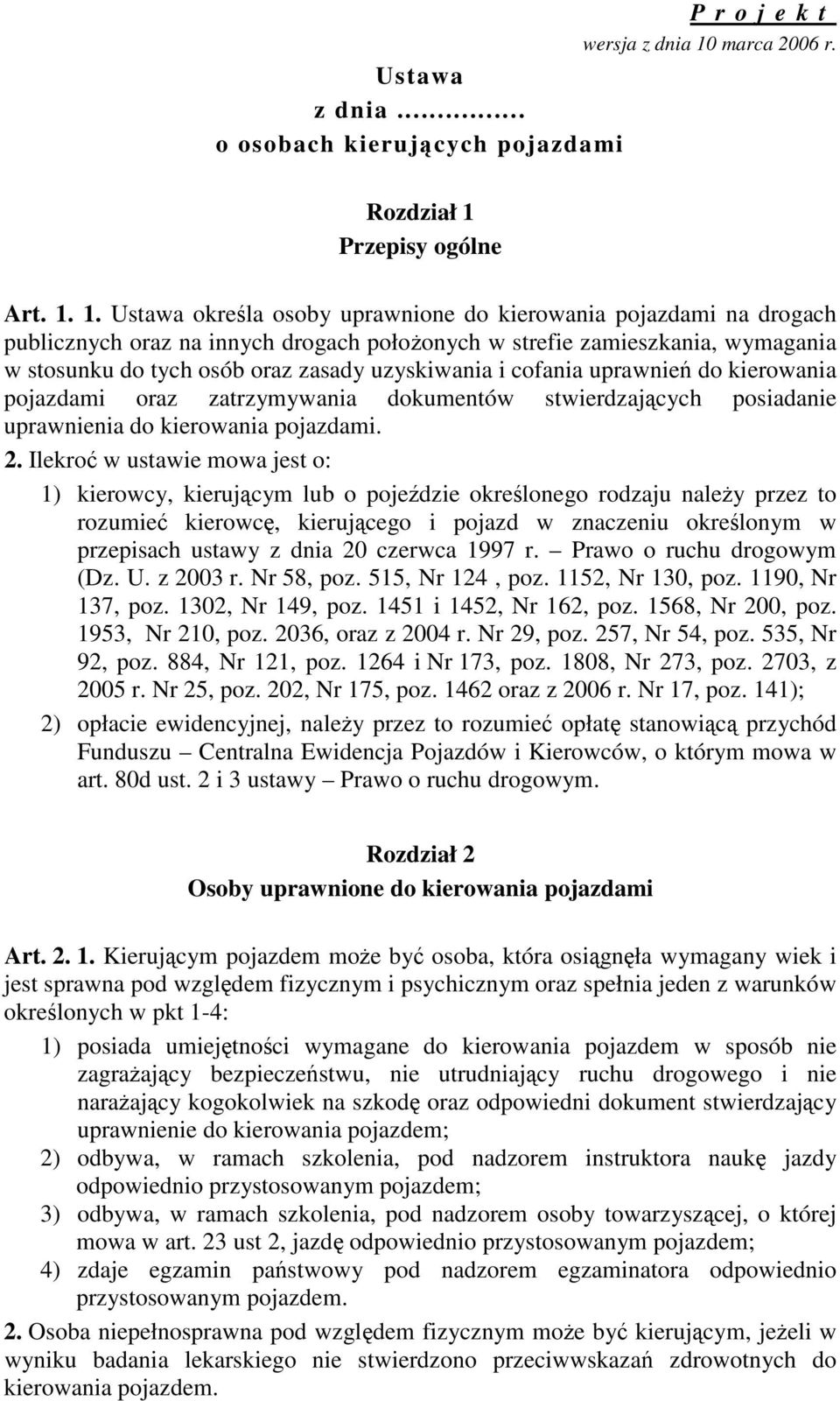 Przepisy ogólne Art. 1.