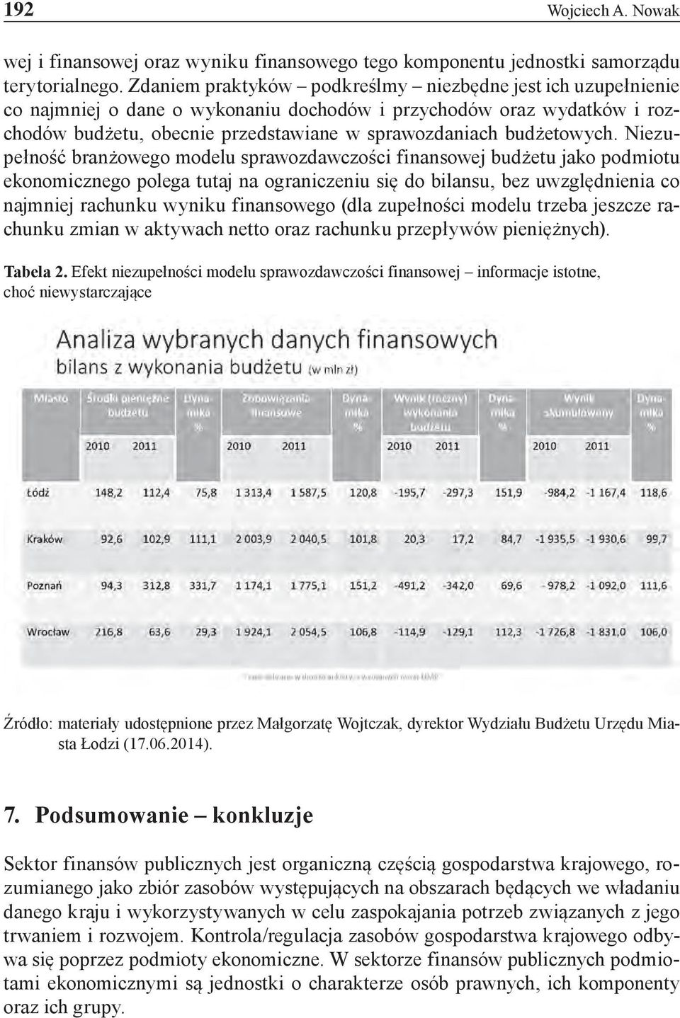 Niezupełność branżowego modelu sprawozdawczości finansowej budżetu jako podmiotu ekonomicznego polega tutaj na ograniczeniu się do bilansu, bez uwzględnienia co najmniej rachunku wyniku finansowego