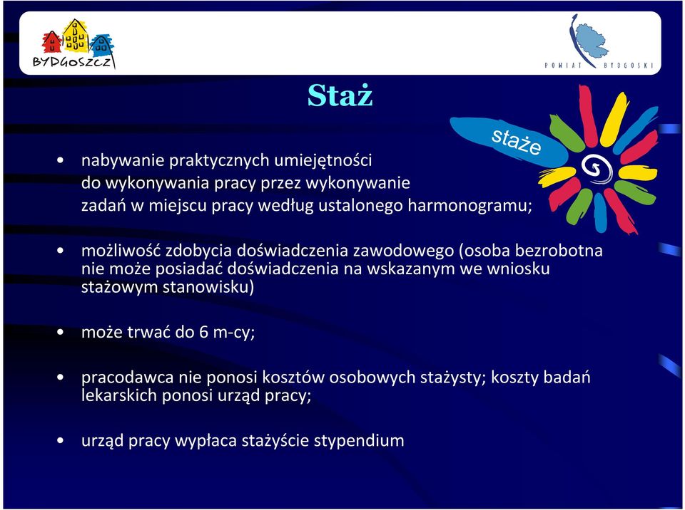 posiadaćdoświadczenia na wskazanym we wniosku stażowym stanowisku) może trwaćdo 6 m-cy; pracodawca nie