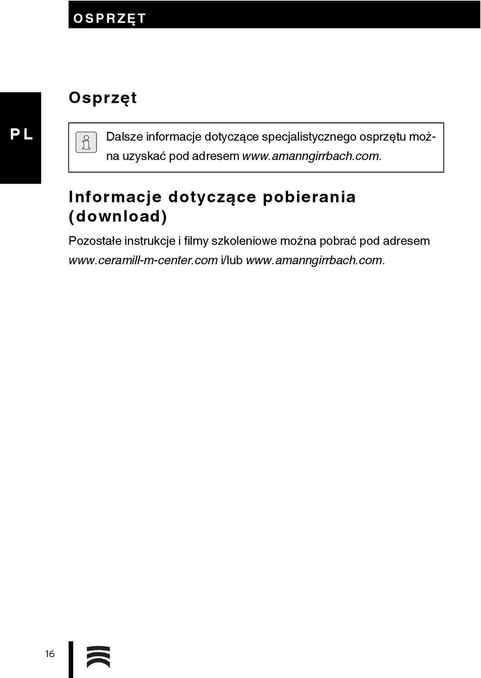 Informacje dotyczące pobierania (download) Pozostałe instrukcje i filmy