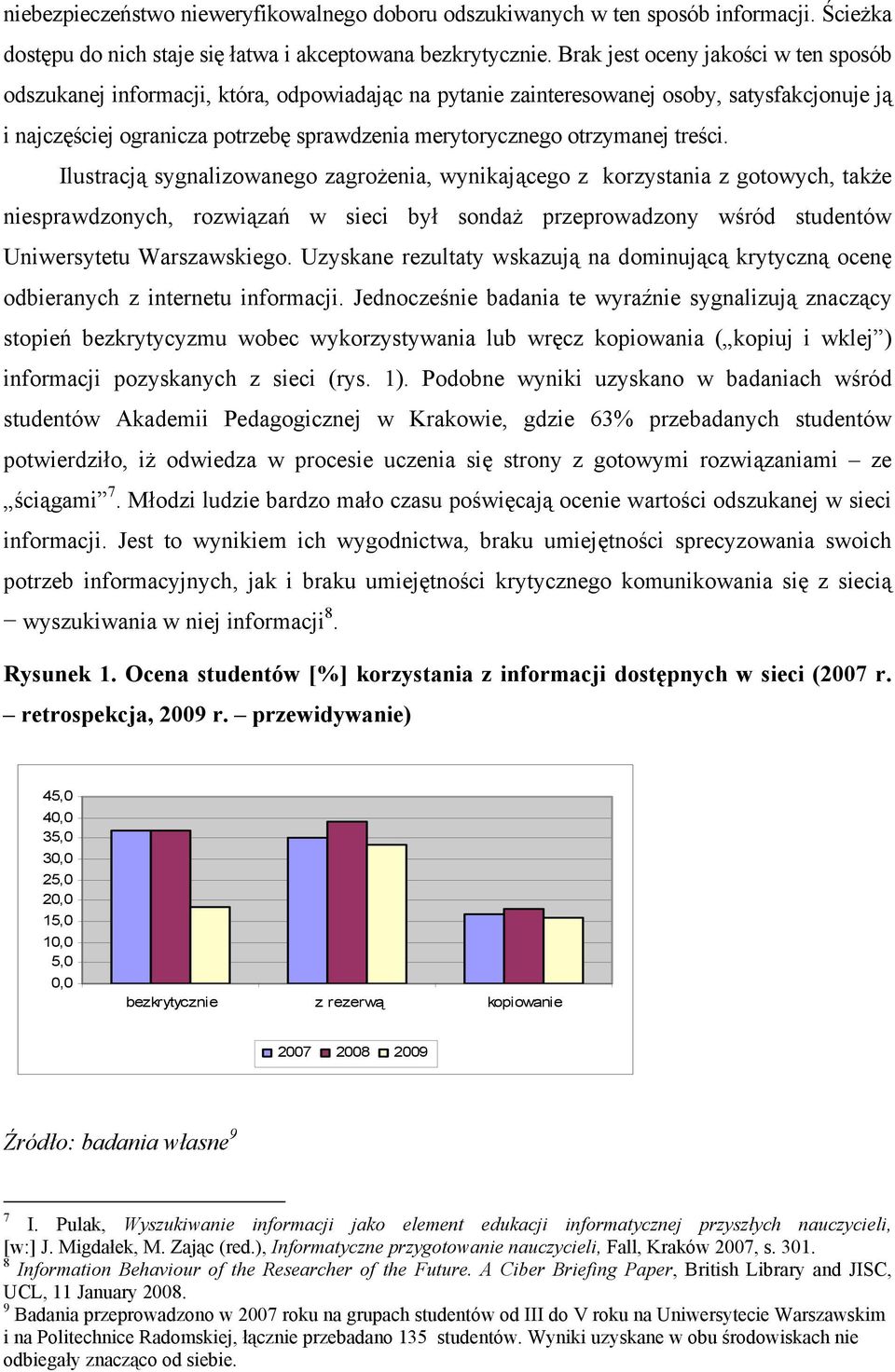 otrzymanej treści.