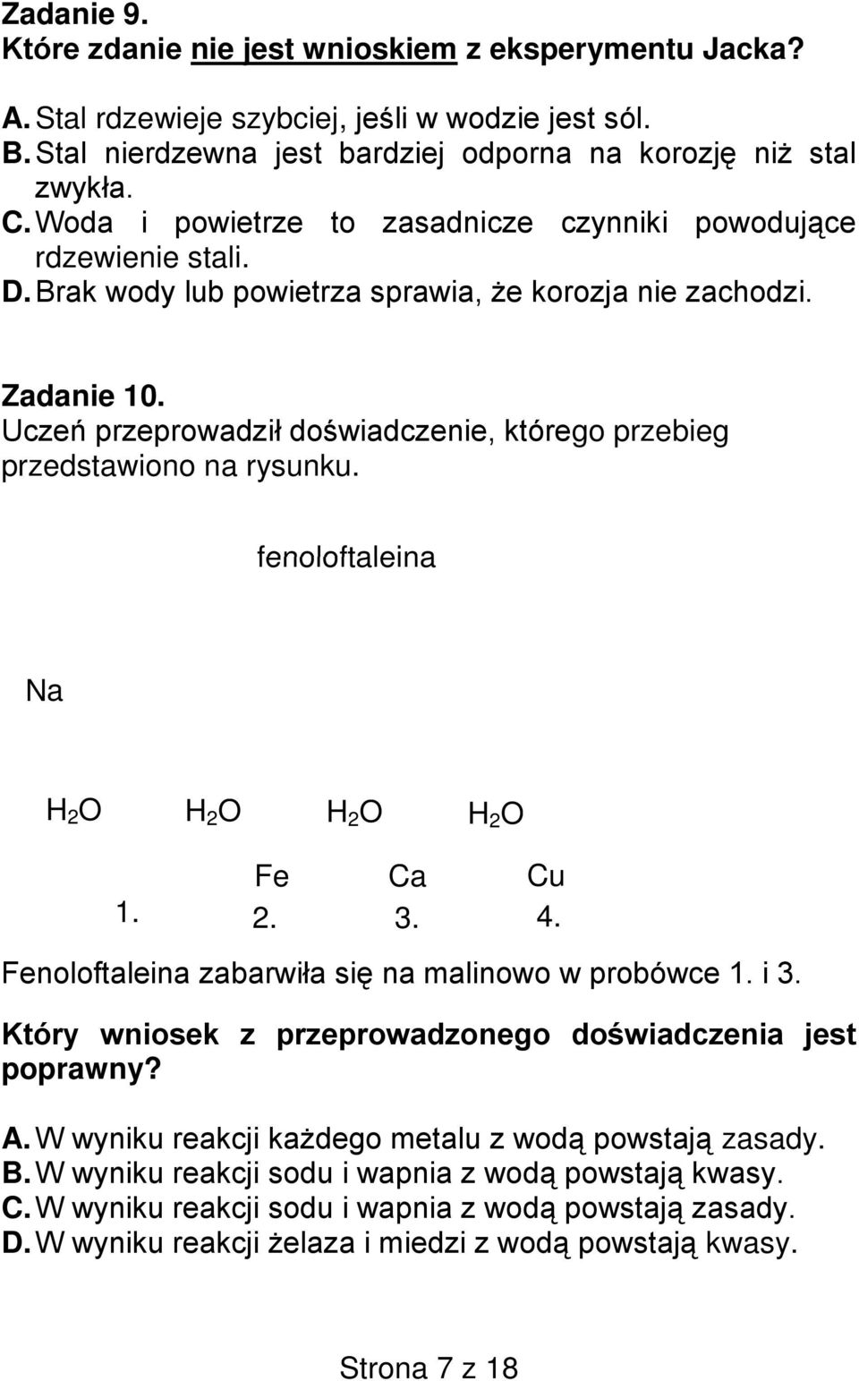 Zadanie 10. go przebieg przedstawiono na rysunku.