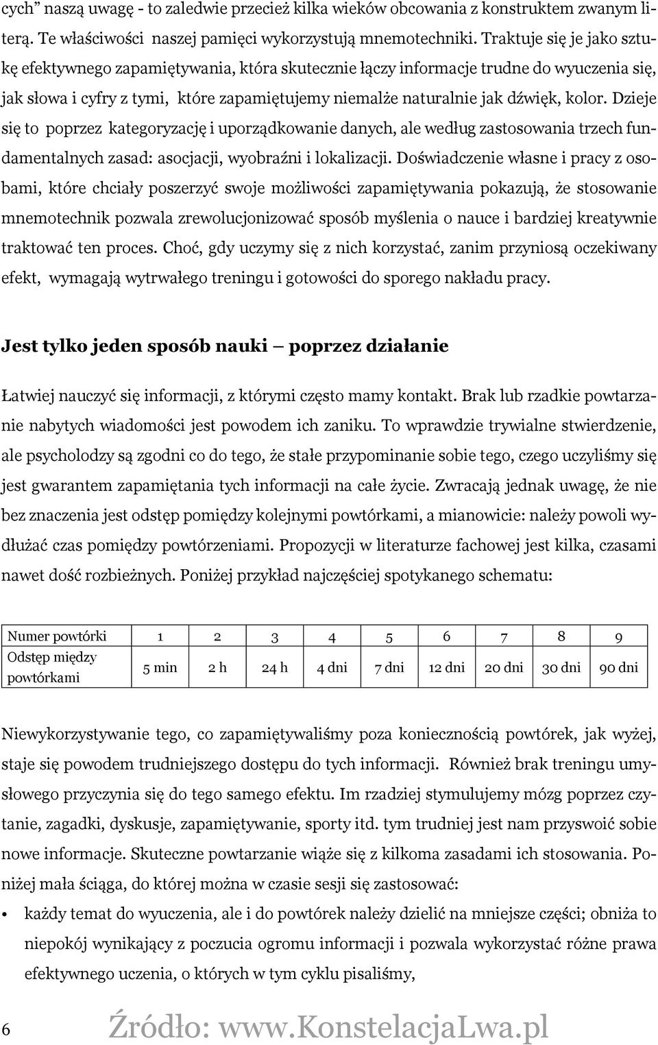 Dzieje się to poprzez kategoryzację i uporządkowanie danych, ale według zastosowania trzech fundamentalnych zasad: asocjacji, wyobraźni i lokalizacji.