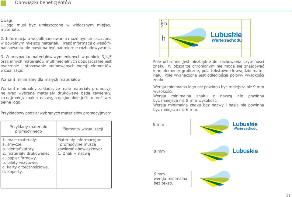 W przypadku materiałów wymienionych w punkcie 3,4,5 oraz innych materiałów multimedialnych dopuszczalne jest tworzenie i stosowanie animowanych wersji elementów wizualizacji.