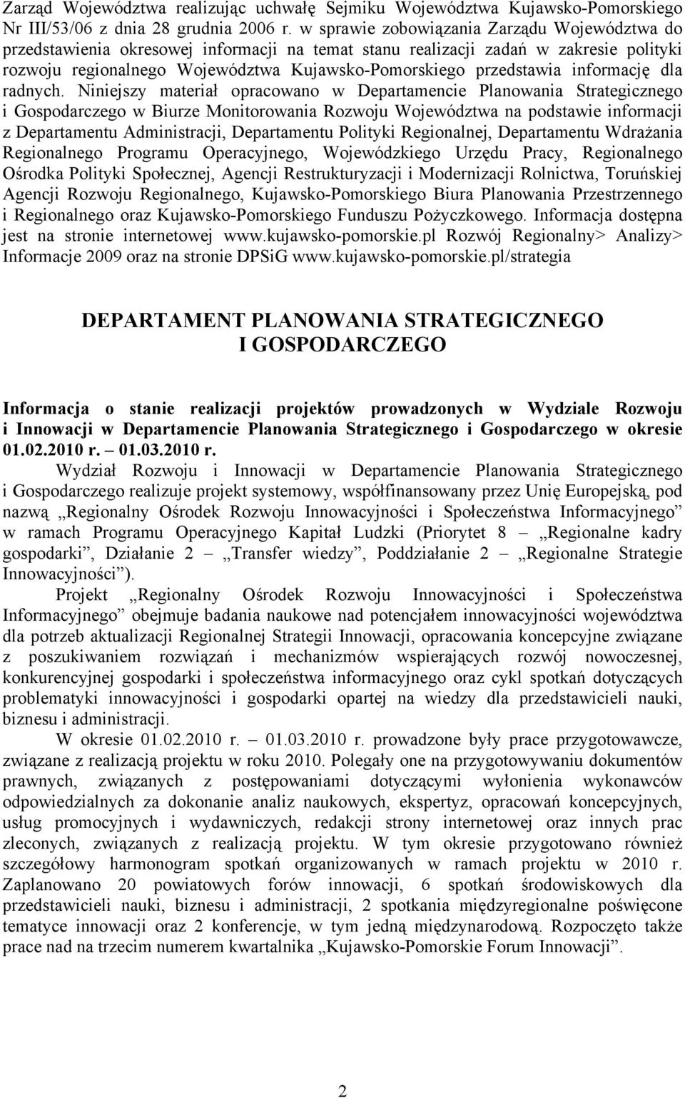 informację dla radnych.