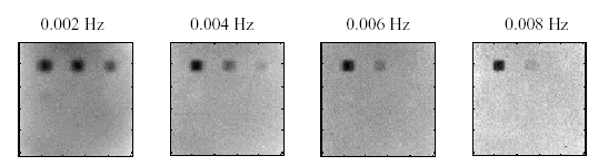 2 3 Rys. 17. Fazogram powierzchni plastyku (nieprzezroczystej) płyty z defektami na różnych głębokościach: 1-3,2 mm, 2 4,8 mm, 3 6,4 mm, licząc od lewej strony.