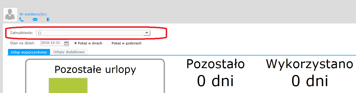 Wybór Stanowiska Zaznaczamy nasze stanowisko wraz z jednostką organizacyjną, puste zatrudnienie