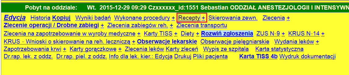 Rys. 10 Dodawanie numerów recept W przypadku dodawania recept dla pielęgniarek istnieje walidator, który rozróżnia wgrywane numery recept.