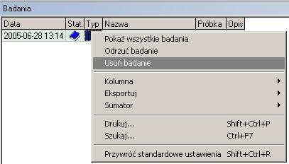 zlecenia, w którym naleŝy wskazać odpowiednią pozycję.