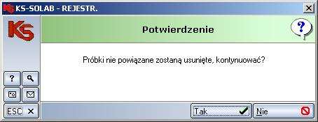 Z poziomu karty materiału badanego moŝliwy jest takŝe wydruk/dodruk kodu kreskowego próbki. Odbywa się to za pomocą przycisku Drukuj (F5), który znajduje się u dołu karty.