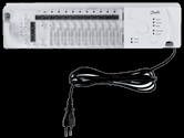 Bezprzewodowy system regulacji CF2 + Bezprzewodowy system regulacji ogrzewania podłogowego i mieszanego. System obejmuje następujące urządzenia: Regulator nadrzędny typu CF-MC.