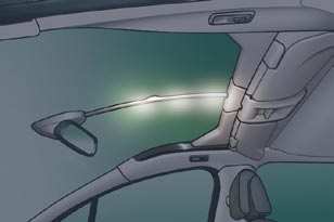 WIDOCZNOŚĆ OŚWIETLENIE KAMERALNE Delikatne oświetlenie kabiny zwiększa widoczność w pojeździe w przypadku słabego oświetlenia.