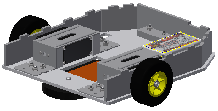 8.4. Konstrukcja robota mobilnego Wirtualna reprezentacja robota mobilnego została stworzona w programie Autodesk Inventor.