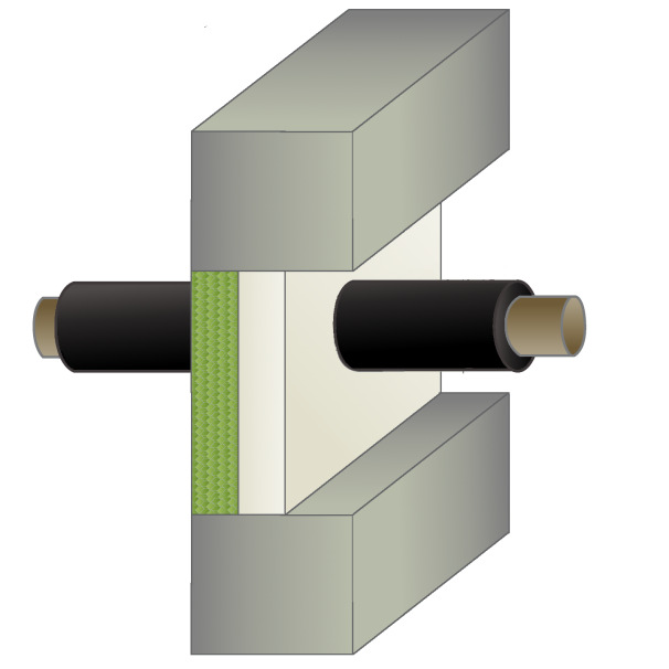 [Rys. 42] RURY STALOWE ODPORNOŚĆ OGNIOWA EI 120 (E 240) [Rys. 43] RURY MIEDZIANE 70mm szerokości 70mm wysokości Ø12mm [Rys. 44] RURY MIEDZIANE ODPORNOŚĆ OGNIOWA EI 120 (E 240) [Rys.