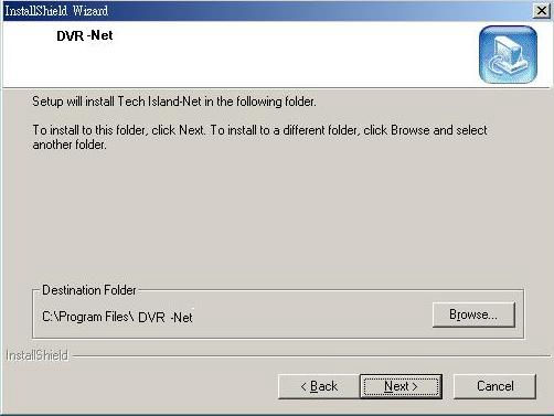 2. Instalacja programu klienckiego DVR-NET: Na płycie CD dołączonej do karty NOVUS znajduje się oprogramowanie DVR-Net. Aby rozpocząć instalację należy uruchomić plik setup.exe (w katalogu DVR-Net).
