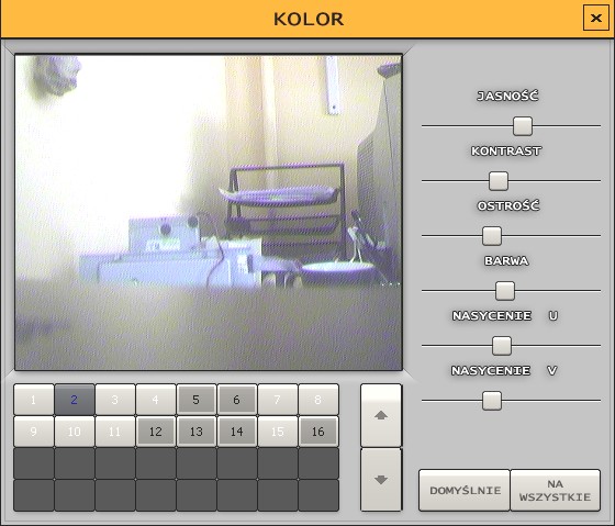 2.4. Jak poprawić / wyregulować odbiór z kamery? W celu zmiany parametrów obrazu z kamery (np. jasności lub kontrastu) należy kliknąć prawym przyciskiem myszy na widoku z wybranej kamery.