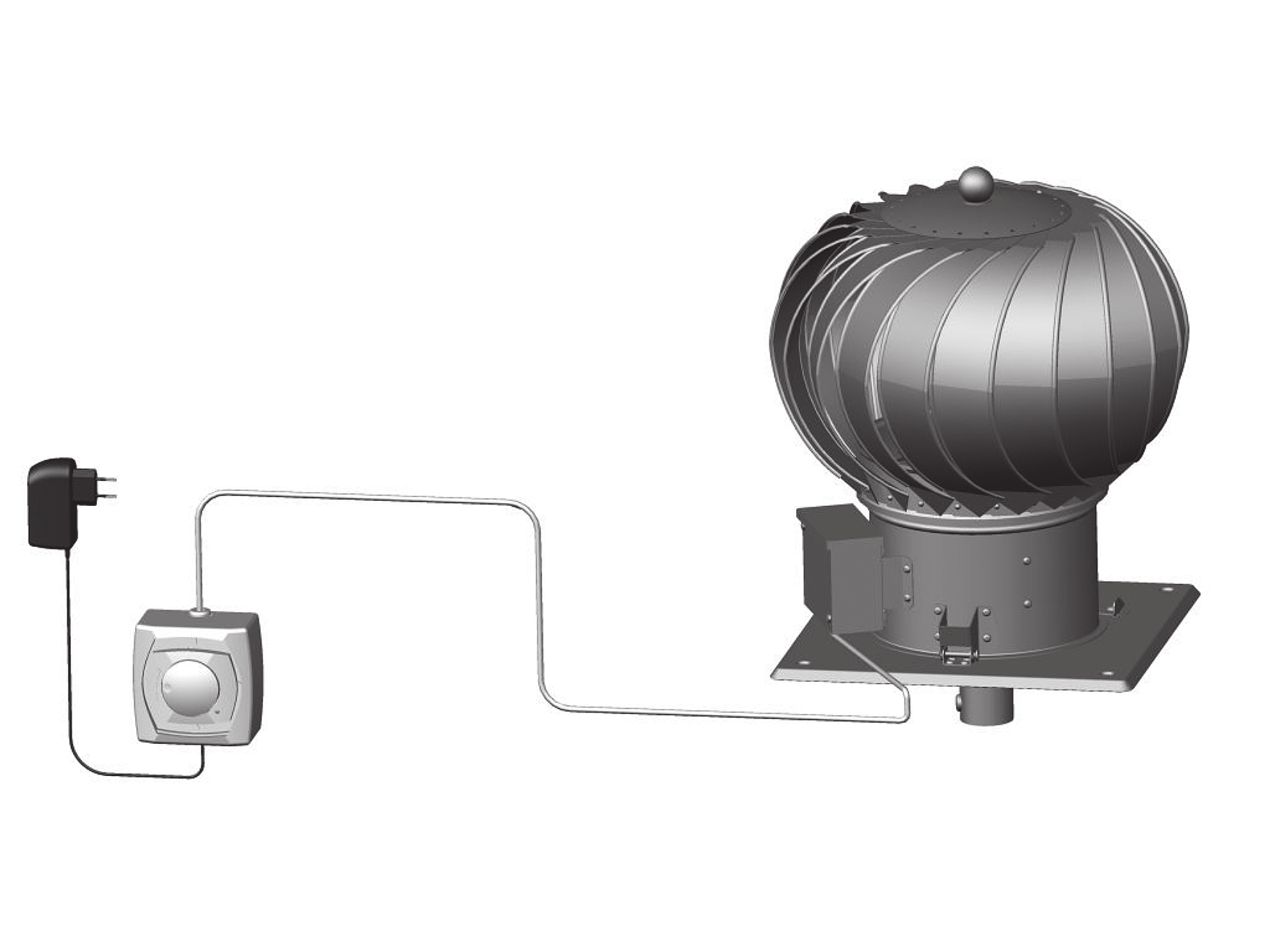 TUROWENT YRYDOWY PLUS - obrotowa asada komiowa Ø - Ø3 - STANDARD Schemat podłączeia 1. TUROWENT YRYDOWY PLUS - STANDARD Lp Symbol Name 1 TUP...CAL- Turbowet hybrydowy Plus TU-Z-4V/,7A Zasilacz 3 UR-A-.