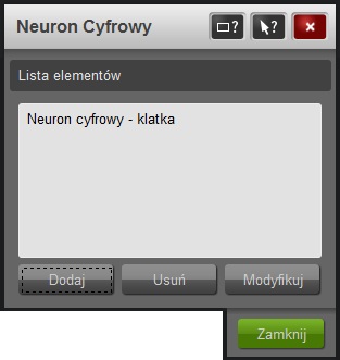1 Moduł Neuronu Cyfrowego Moduł Neuronu Cyfrowego daje użytkownikowi Systemu Vision możliwość obsługi fizycznych Neuronów Cyfrowych.