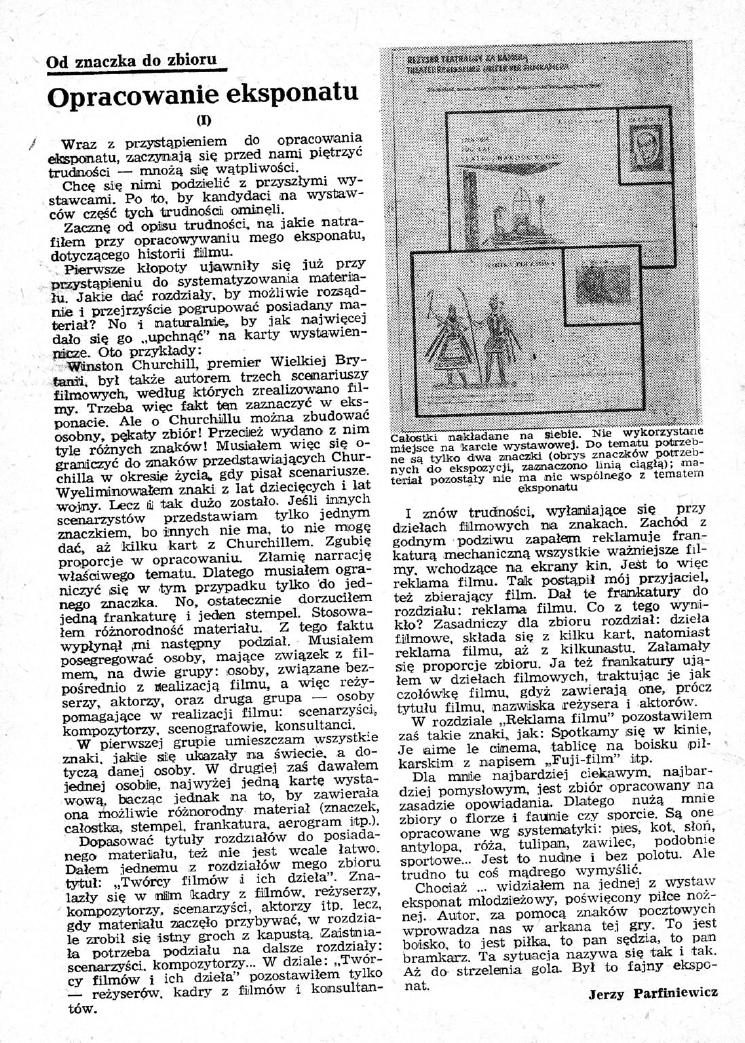 Od znaczka do zbioru Opracowanie eksponatu I Wraz z przystąpieniem do opracowania eksponatu, zaczynają się przed natul piętrzyć trudności mnożą się wątpliwości.