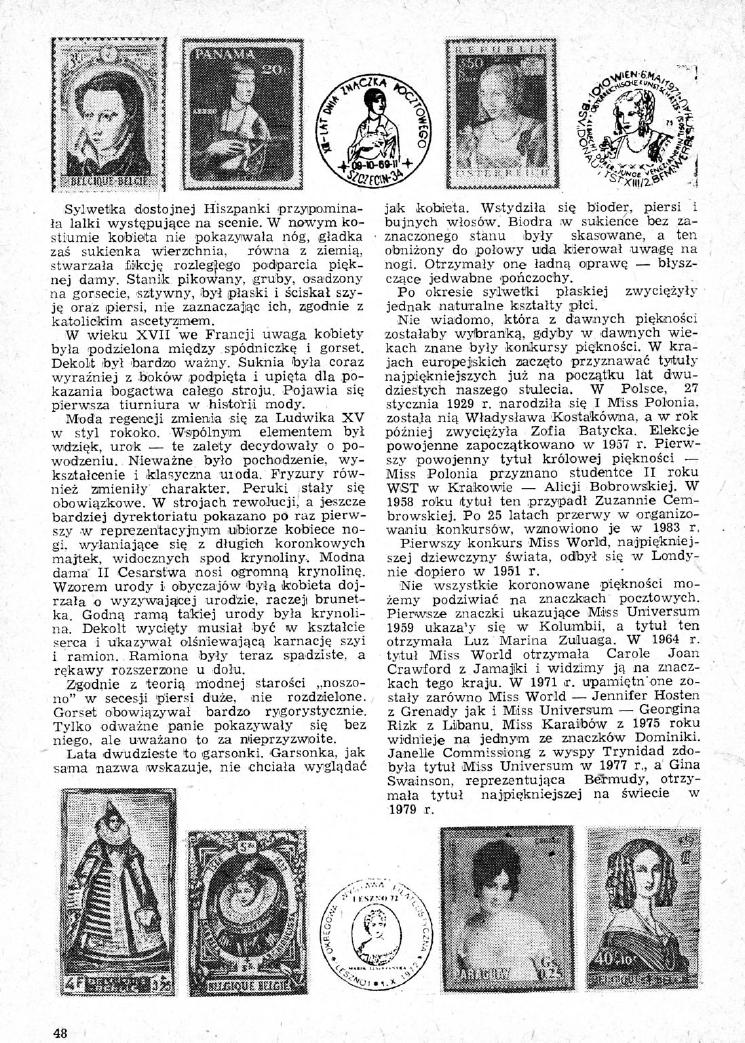 ritrur on Sylwetka dostojnej Hiszpanki przypominaa lalki występujące na scenie. W nawym kotitunie kobieta nie pokazywała nóg, gładka zaś sukienka Wierzchnia.