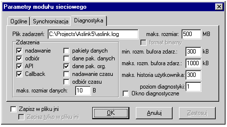 dokumentacja AslView Interfejs użytkownika Okno serwerów czasu służy do wprowadzania nazw serwerów, z którymi stacja może synchronizować swój czas.