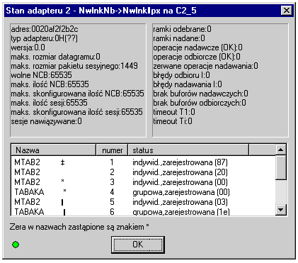 dokumentacja AslView Interfejs użytkownika Okno przedstawia informacje techniczne o adapterze logicznym. Zakres informacji zależy od typu adaptera/protokołu a także systemu operacyjnego.