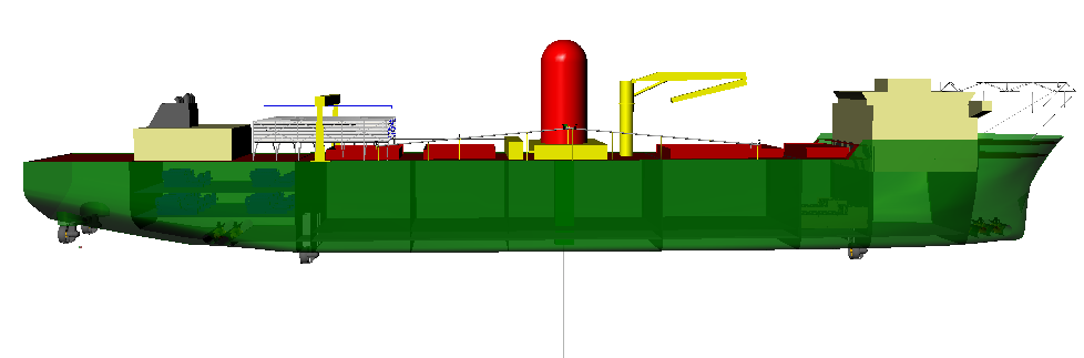 Wizualizacja projektu koncepcyjnego statku wydobywczego Widok