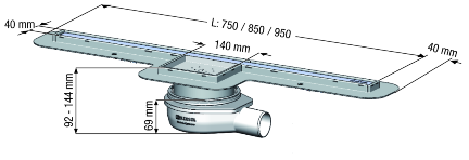 93-108 mm 85 mm 93-108 mm 85 mm 80 mm 65 mm 80 mm 65 mm Prysznicowe odpływy liniowe Linearis, Linearis Comfort Linearis Compact, System Produkty Produkt Wielk. nom. Nr art. Cena kat.