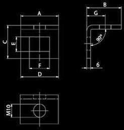 Akcesoria montażowe Klamra zaciskowa LDB TYP SYMBOL A B C D E F G CENA NETTO LDB-B-O-CLAMP-21 1930081 80 47 70 80 22 43 28 10,93 LDB-B-O-CLAMP-41 1930082 80 47 90 80 43 43 28 12,74 LDB-B-O-CLAMP-82