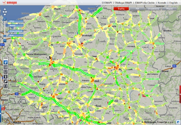 nowość Co istotne, system Traffic bierze pod uwagę również informacje o bieżącym natężeniu ruchu w module wytyczania trasy.