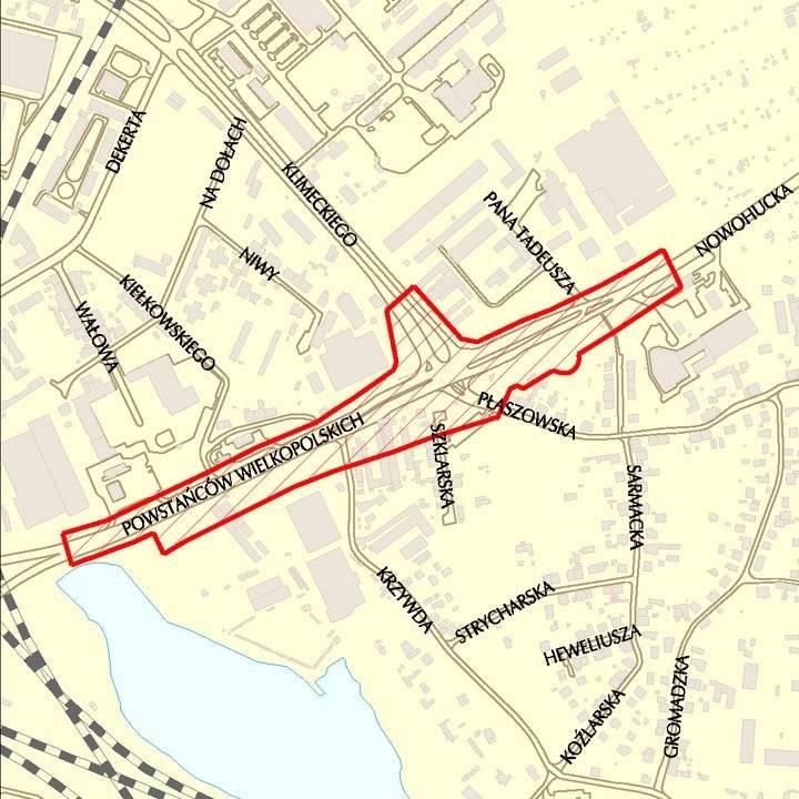 ST 7 POŁĄCZENIA RADIALNE ST-7.1.1 Budowa estakady w ciągu ulic: Nowohuckiej i Powstańców Wielkopolskich Budowa dwujezdniowej estakady wraz z najazdami w ciągu al. Powstańców Wielkopolskich i ul.