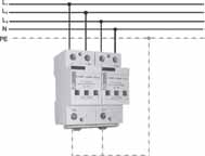 Ograniczniki przepięć - zespolone -WENT (T1 + T2) (B + C) 3F Zastosowanie - Zespolone ograniczniki przepięć -WENT stosowane są do ograniczania przepięć i wyrównywania potencjałów w obiekcie lub